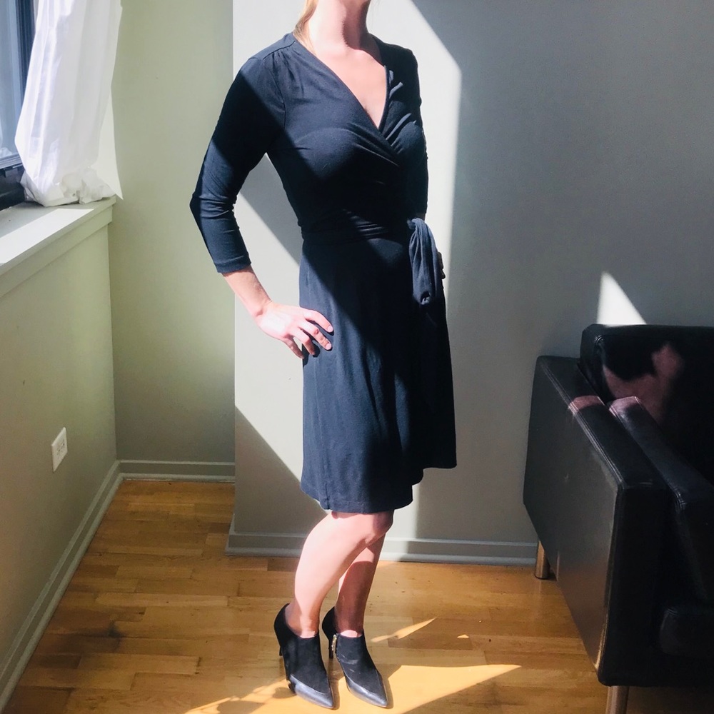 Black wrap dress